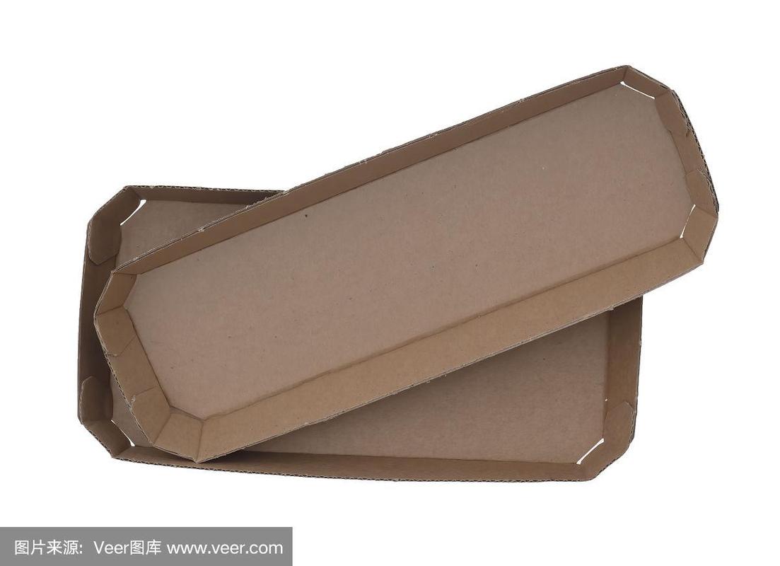 纸板,卡片食品容器,托盘.生态,牛皮纸包装.孤立在白色背景上